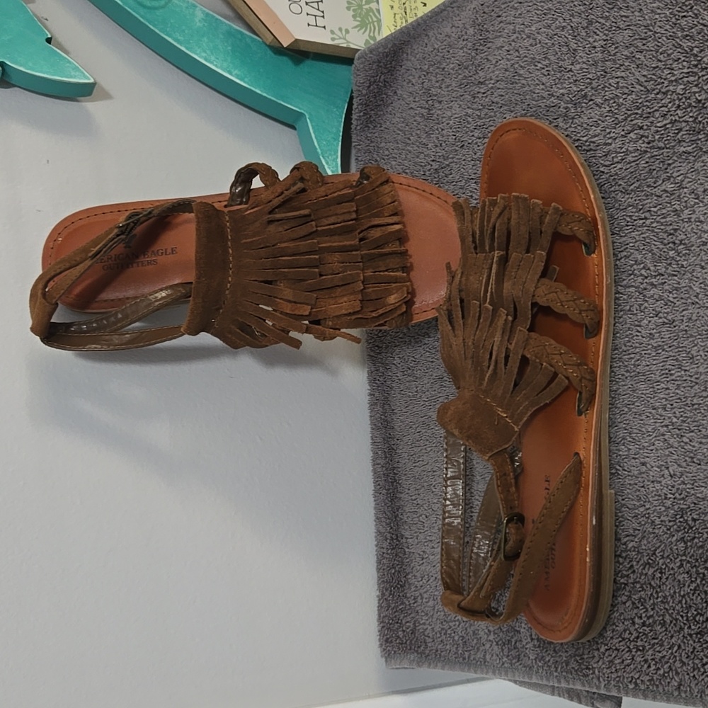 American Eagle Fringe Sandals